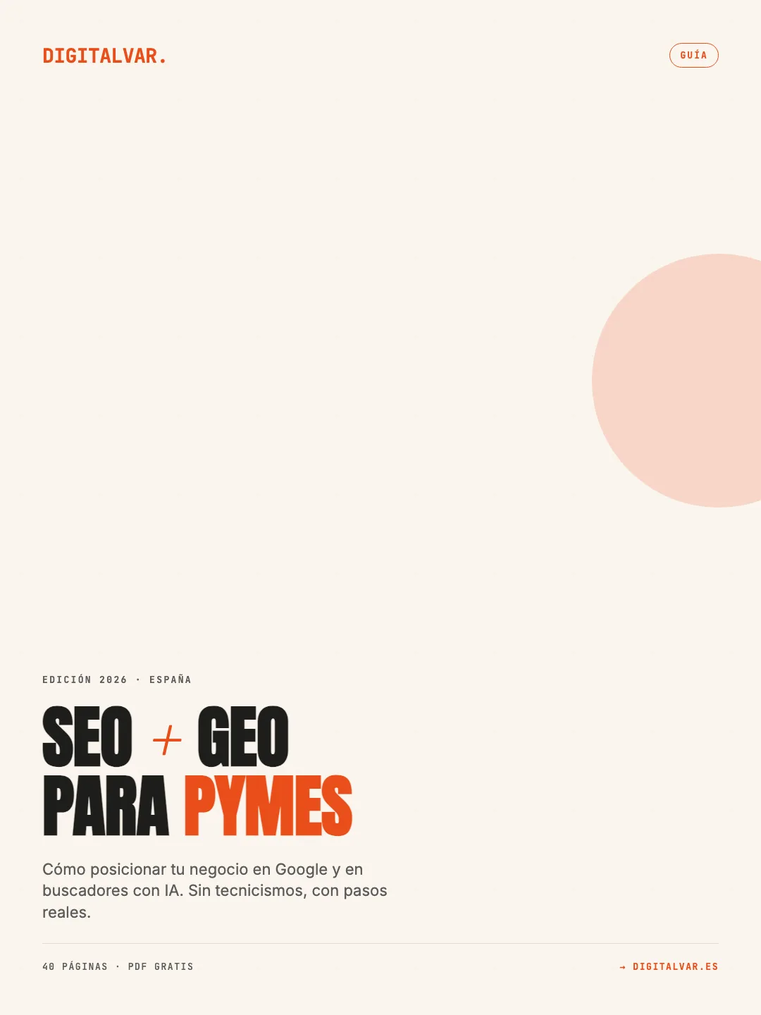 Portada de Guía SEO + GEO para PYMEs 2026